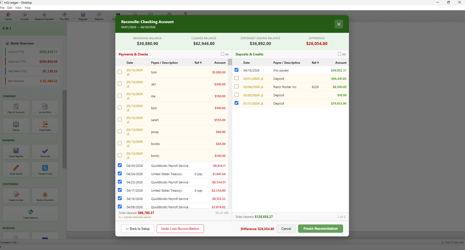Bank Reconciliation